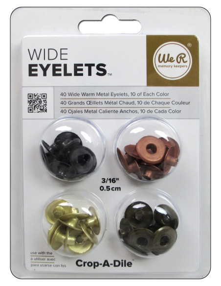 Wide Eyelets 3/16" warm metal