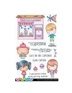 C.C. Designs sello yum yum cupcake