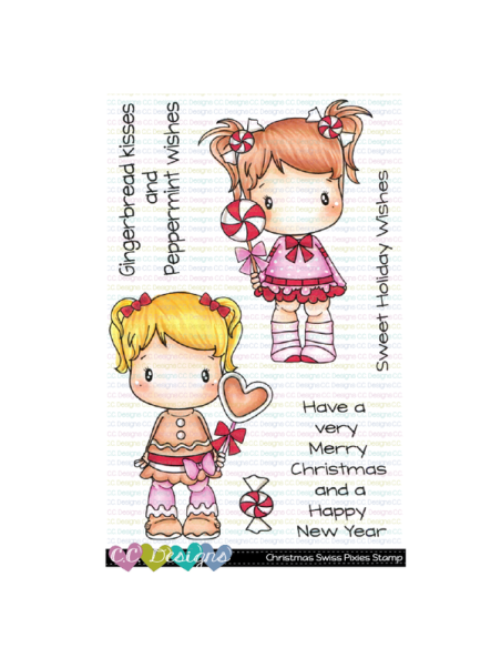 C.C. Designs sello christmas swiss pixie