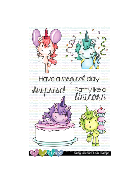 C.C. Designs sello PARTY UNICORNS