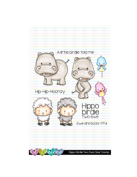 C.C. Designs sello HIPPO BIRDIE