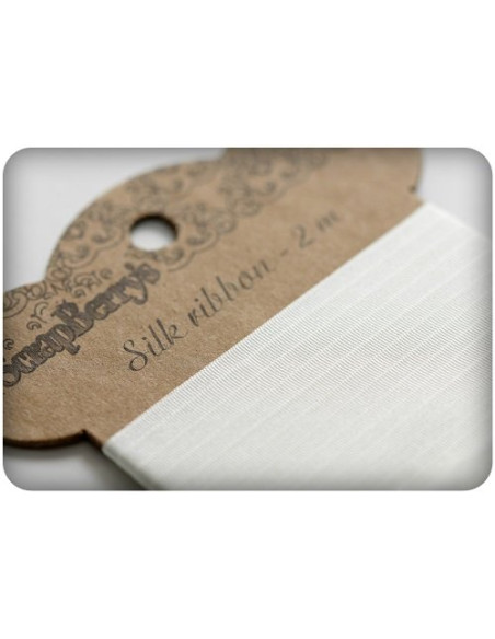 silk ribbon whait