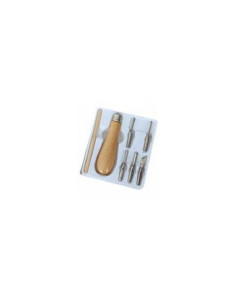KIT MANGO MADERA LINOLEO + 5 GUBIAS 2