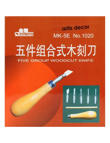 KIT MANGO MADERA LINOLEO + 5 GUBIAS