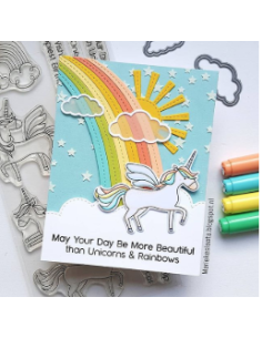 Sello Rainbows & unicorns de MFT 2