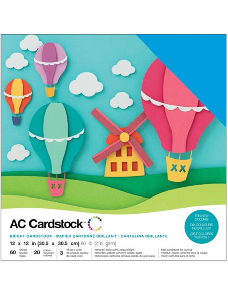 Cardstock 12x12" Pack Bright, AC