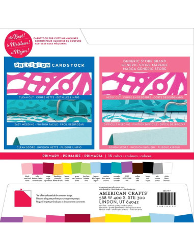 Cardstock precision primary 12"X12"