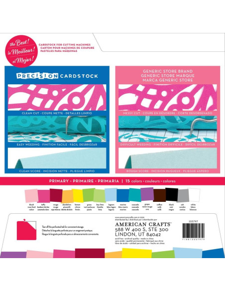 Cardstock precision primary 12"X12"