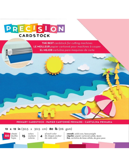 Cardstock precision primary 12"X12"