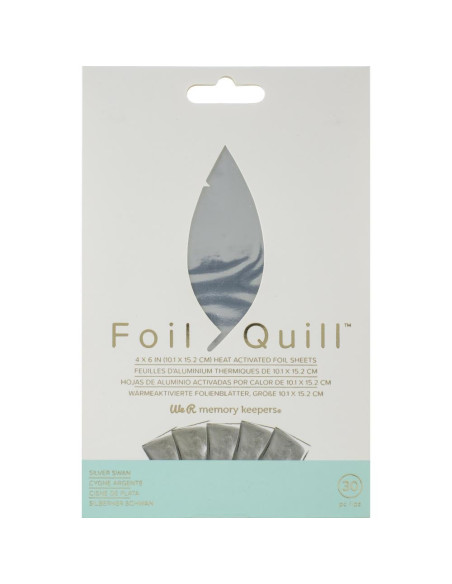 Hojas de aluminio 4"x 6"  de foill quill