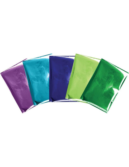 Hojas de aluminio azul 4"x 6"  de foill quill