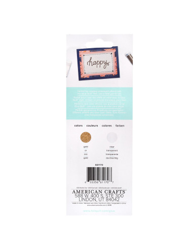 Set de polvos embossing Transparente y Oro quill de we r