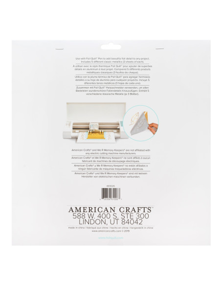 hojas oro rosado de 12x12  foil quill de we r