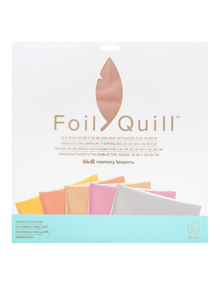 hojas oro rosado de 12x12  foil quill de we r