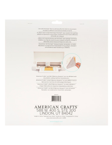 hojas azul de 12x12  foil quill de we r