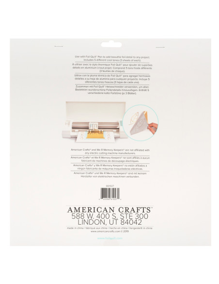 hojas azul de 12x12  foil quill de we r