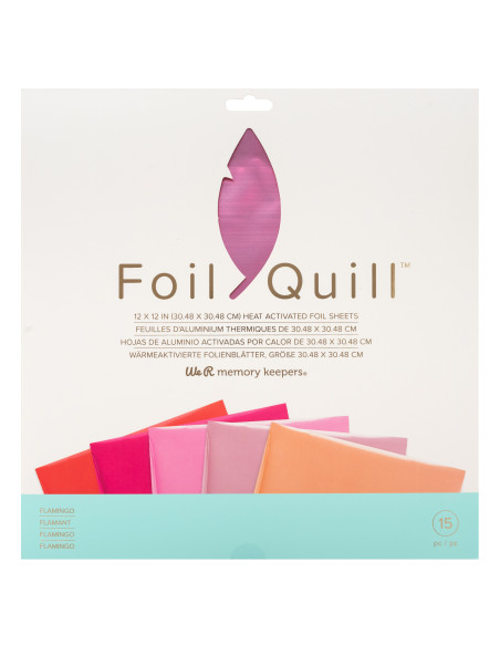 hojas fucsia de 12x12  foil quill de we r