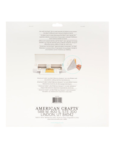 hojas fucsia de 12x12  foil quill de we r