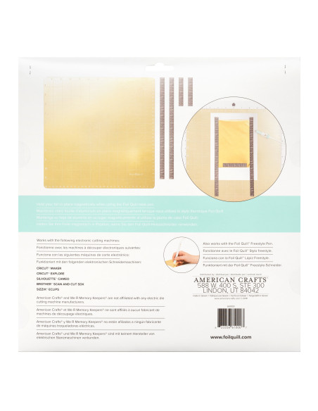 tapete magnético de 12x12 de foil quill