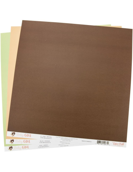 kit papeles sólidos baby girl de echo park