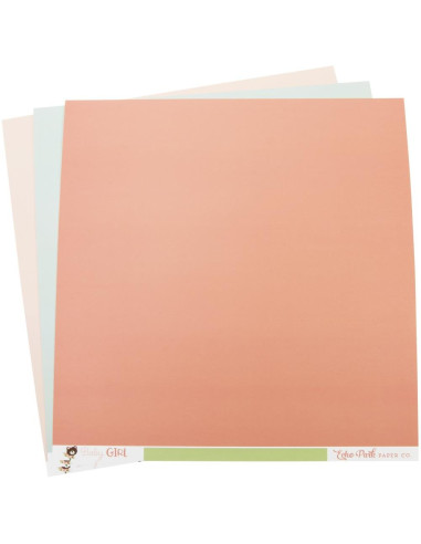 kit papeles sólidos baby girl de echo park