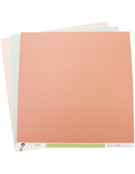 kit papeles sólidos baby girl de echo park