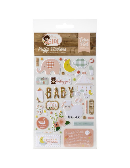 pegatinas puffy baby girl echo park