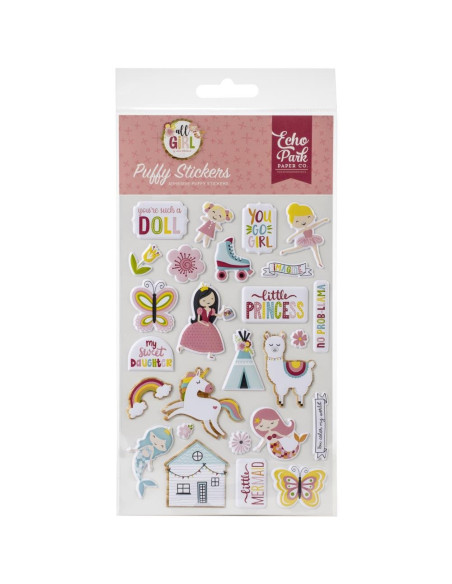 pegatinas puffy all girl echo park