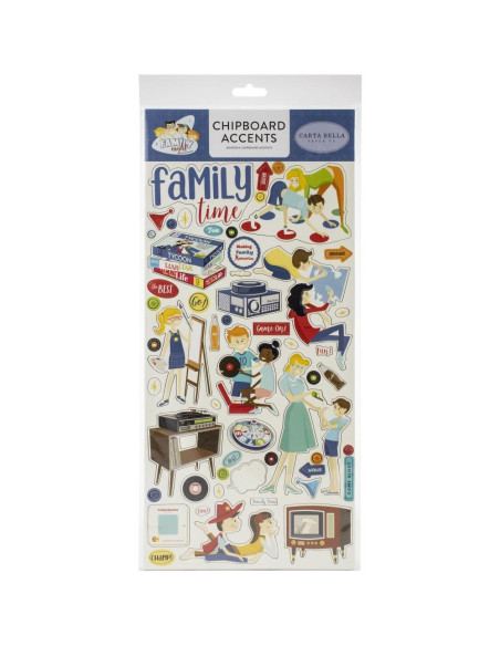 chipboard family night  de carta bella