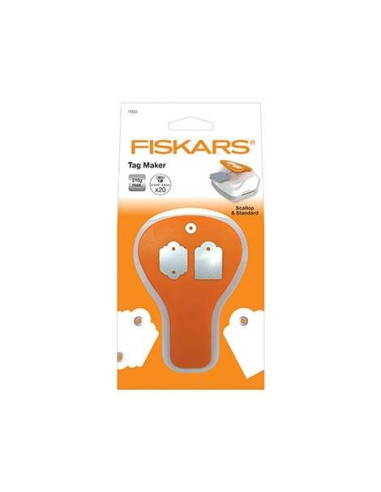 Troqueladora de etiquetas 4 en 1 Standard y Scallop de fiskars