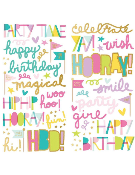 pegatinas foam magical birthday de simple stories