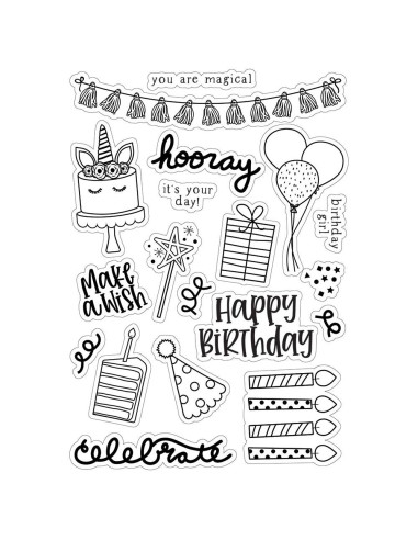 sello magical birthday de simple stories