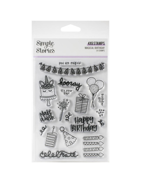sello magical birthday de simple stories