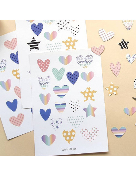 Troquelados Recortables Corazones alma dulce de SM