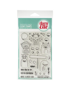 Sello peek a boo scary pals de Avery Elle