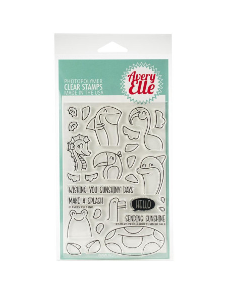 Sello peek a boo summer pals de Avery Elle