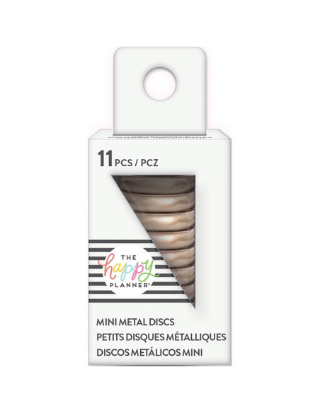 Anillas metálicas mini oro rosa  happy planner