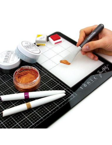 Base de cristal para corte y mix media de Tim Holtz