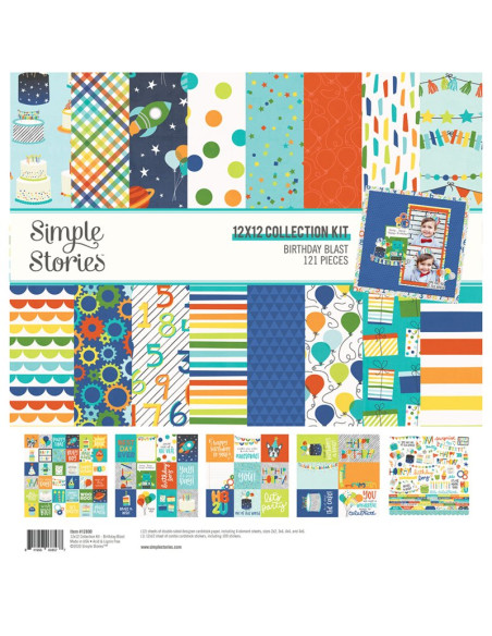 kit 30x30cm Birthday Blast simple stories