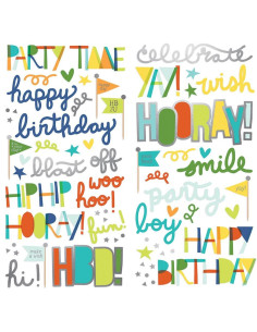 pegatinas foam Birthday Blast simple stories 2