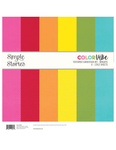 Kit de cartulina con textura Color Vibe - brights