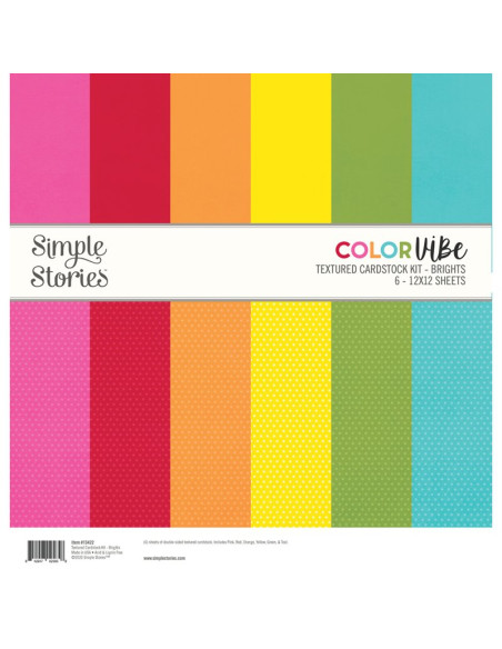 Kit de cartulina con textura Color Vibe - brights