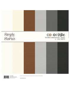 Kit de cartulina con textura Color Vibe - basics