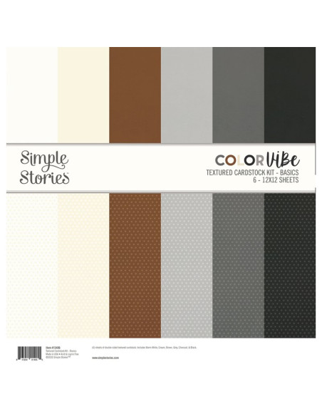 Kit de cartulina con textura Color Vibe - basics
