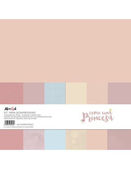 Kit papeles sólidos como una princesa