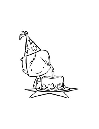 Sello niño primer cumple Impronte