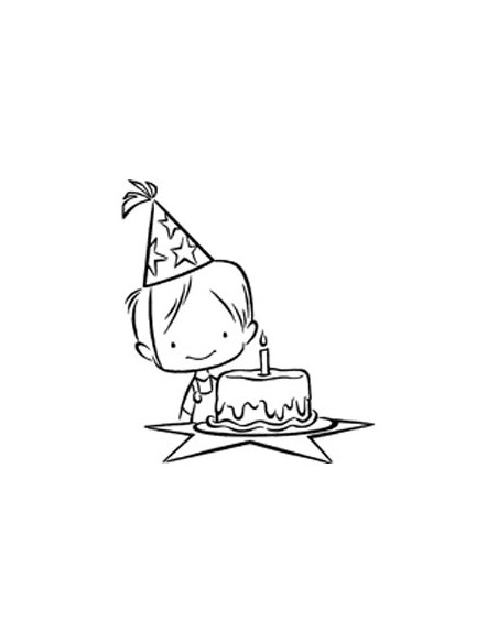 Sello niño primer cumple Impronte