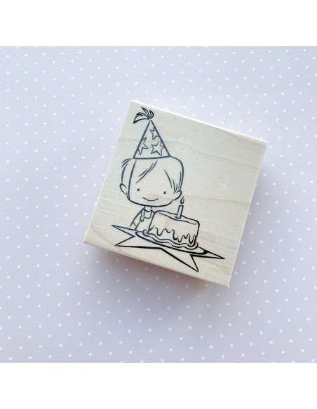 Sello niño primer cumple Impronte