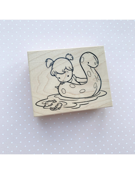 Sello niña con flotador Impronte
