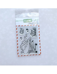 Sello Monopatín Noel  de Clearmi